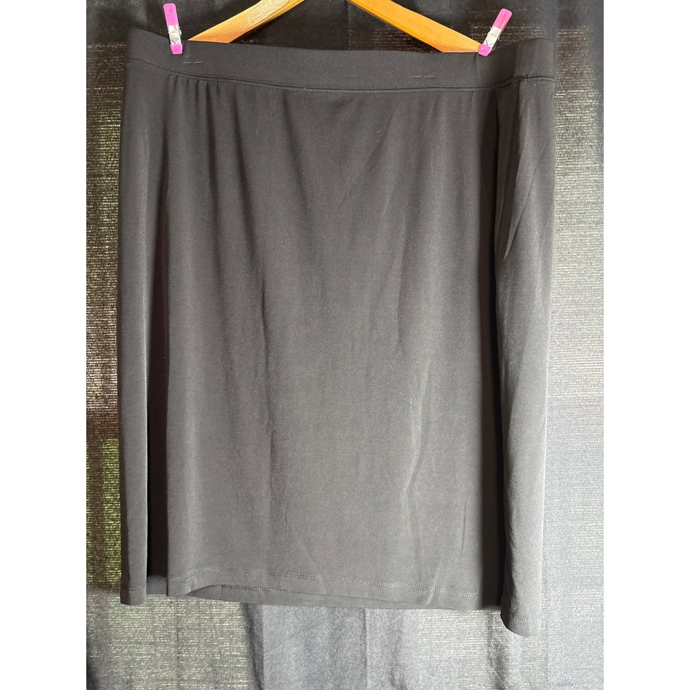 Jaclyn Smith Collection Black Pull On Pencil Skirt XL Stretch Professional XL/EG